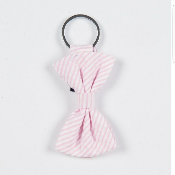 ⚡⬇️🛒 Lauren James Seersucker Bow Keychain - Picture 2 of 5